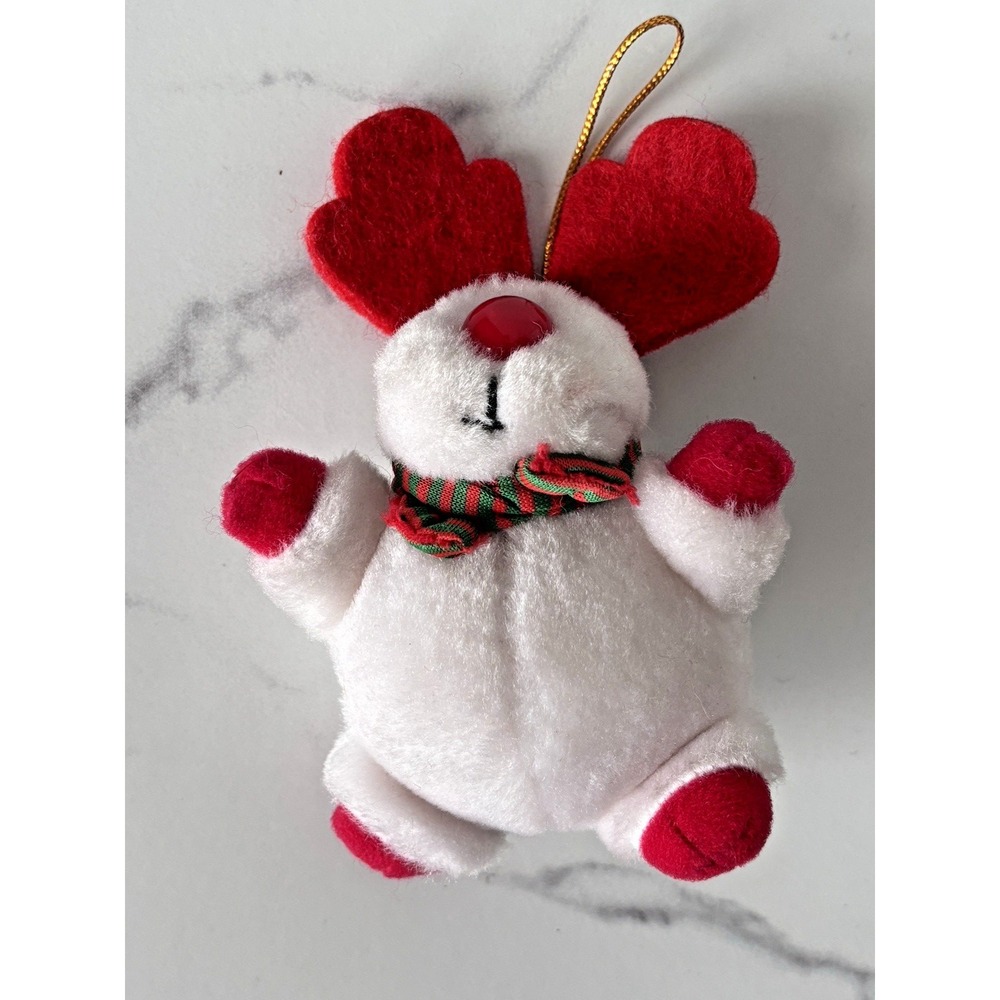 Vintage Avon Baby Belvedeer The Reindeer Plush Christmas Ornament